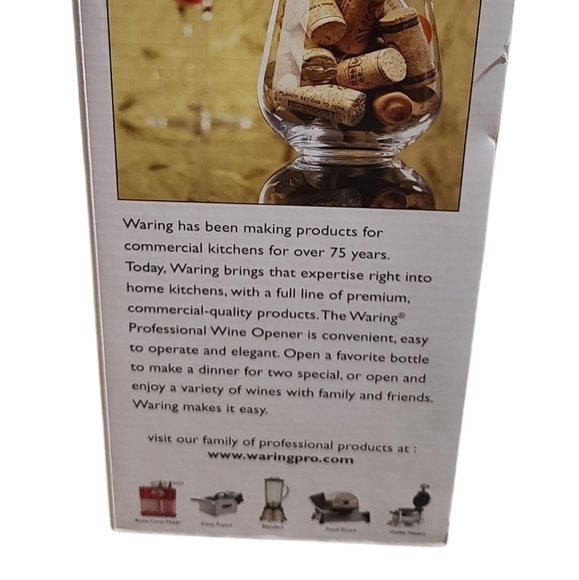 WARING NIB Professional Quality Wine Open - Foil Cutter Included W048 - Picture 4 of 7